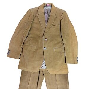 Anderson Little Corduroy Suit Set Jacket Pants Tan Mens Vintage Tailored USA